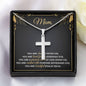 Personalized To Mom You Are Chosen Cross Card Necklace w Stainless Steel Pendant-Express Your Love Gifts