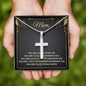 Personalized To Mom You Are Chosen Cross Card Necklace w Stainless Steel Pendant-Express Your Love Gifts
