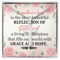 To Mom Grace and Hope Cross Card Necklace w Stainless Steel Pendant-Express Your Love Gifts