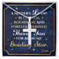 Personalized To Mom Guiding Star Cross Card Necklace w Stainless Steel Pendant-Express Your Love Gifts