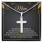 Personalized To Mom You Are Chosen Cross Card Necklace w Stainless Steel Pendant-Express Your Love Gifts