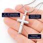 For Our Marriage Cross Card Necklace w Stainless Steel Pendant-Express Your Love Gifts