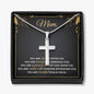 Personalized To Mom You Are Chosen Cross Card Necklace w Stainless Steel Pendant-Express Your Love Gifts