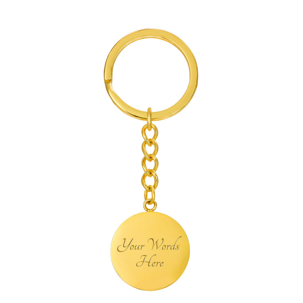 Minnesota State Flag 2024 Circle Keychain Stainless Steel or 18k Gold Pendant-Express Your Love Gifts