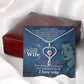 How Can I Heart Scope Necklace Red Swarovski Crystal Adjustable Chain 18-22"-Express Your Love Gifts
