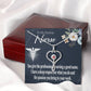 Deep Respect Heart Scope Necklace Red Swarovski Crystal Adjustable Chain 18-22"-Express Your Love Gifts