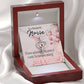 To a Wonderful Nurse Heart Scope Necklace Red Swarovski Crystal Adjustable Chain 18-22"-Express Your Love Gifts