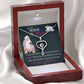 My dear nurse sister Heart Scope Necklace Red Swarovski Crystal Adjustable Chain 18-22"-Express Your Love Gifts