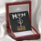 Mom Nurse Heart Scope Necklace Red Swarovski Crystal Adjustable Chain 18-22"-Express Your Love Gifts