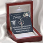Deep Respect Heart Scope Necklace Red Swarovski Crystal Adjustable Chain 18-22"-Express Your Love Gifts