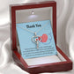 Gift Idea For Hospital Staff Heart Scope Necklace Red Swarovski Crystal Adjustable Chain 18-22"-Express Your Love Gifts