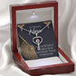 Nurses are Like Angels Heart Scope Necklace Red Swarovski Crystal Adjustable Chain 18-22"-Express Your Love Gifts