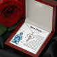Nurse Prayer Necklace Heart Scope Necklace Red Swarovski Crystal Adjustable Chain 18-22"-Express Your Love Gifts