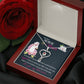My dear nurse sister Heart Scope Necklace Red Swarovski Crystal Adjustable Chain 18-22"-Express Your Love Gifts