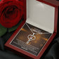 Rockstar Caregiver Heart Scope Necklace Red Swarovski Crystal Adjustable Chain 18-22"-Express Your Love Gifts