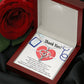 Gift Idea For Medical Staff Heart Scope Necklace Red Swarovski Crystal Adjustable Chain 18-22"-Express Your Love Gifts