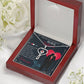 For the most wonderful nurse girlfriend Heart Scope Necklace Red Swarovski Crystal Adjustable Chain 18-22"-Express Your Love Gifts