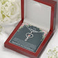 Gift Ideas For Caregivers Heart Scope Necklace Red Swarovski Crystal Adjustable Chain 18-22"-Express Your Love Gifts