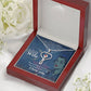 How Can I Heart Scope Necklace Red Swarovski Crystal Adjustable Chain 18-22"-Express Your Love Gifts
