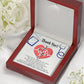 Gift Idea For Medical Staff Heart Scope Necklace Red Swarovski Crystal Adjustable Chain 18-22"-Express Your Love Gifts