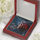 To My Cardiologist Heart Scope Necklace Red Swarovski Crystal Adjustable Chain 18-22"-Express Your Love Gifts