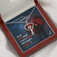To My Cardiologist Heart Scope Necklace Red Swarovski Crystal Adjustable Chain 18-22"-Express Your Love Gifts