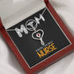 Mom Nurse Heart Scope Necklace Red Swarovski Crystal Adjustable Chain 18-22"-Express Your Love Gifts