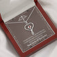 Medical Hero Appreciation Heart Scope Necklace Red Swarovski Crystal Adjustable Chain 18-22"-Express Your Love Gifts