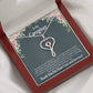 Gift Ideas For Caregivers Heart Scope Necklace Red Swarovski Crystal Adjustable Chain 18-22"-Express Your Love Gifts