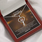 Rockstar Caregiver Heart Scope Necklace Red Swarovski Crystal Adjustable Chain 18-22"-Express Your Love Gifts