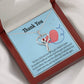 Gift Idea For Hospital Staff Heart Scope Necklace Red Swarovski Crystal Adjustable Chain 18-22"-Express Your Love Gifts