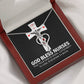 God Bless Nurses Heart Scope Necklace Red Swarovski Crystal Adjustable Chain 18-22"-Express Your Love Gifts