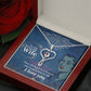 How Can I Heart Scope Necklace Red Swarovski Crystal Adjustable Chain 18-22"-Express Your Love Gifts