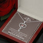Medical Hero Appreciation Heart Scope Necklace Red Swarovski Crystal Adjustable Chain 18-22"-Express Your Love Gifts