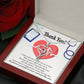 Gift Idea For Medical Staff Heart Scope Necklace Red Swarovski Crystal Adjustable Chain 18-22"-Express Your Love Gifts
