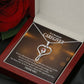 Rockstar Caregiver Heart Scope Necklace Red Swarovski Crystal Adjustable Chain 18-22"-Express Your Love Gifts