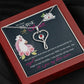 My dear nurse sister Heart Scope Necklace Red Swarovski Crystal Adjustable Chain 18-22"-Express Your Love Gifts