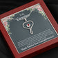 Gift Ideas For Caregivers Heart Scope Necklace Red Swarovski Crystal Adjustable Chain 18-22"-Express Your Love Gifts