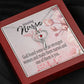 God Made Nurses Heart Scope Necklace Red Swarovski Crystal Adjustable Chain 18-22"-Express Your Love Gifts