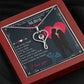 For the most wonderful nurse girlfriend Heart Scope Necklace Red Swarovski Crystal Adjustable Chain 18-22"-Express Your Love Gifts