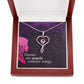 Nurses are angels Heart Scope Necklace Red Swarovski Crystal Adjustable Chain 18-22"-Express Your Love Gifts