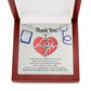 Gift Idea For Medical Staff Heart Scope Necklace Red Swarovski Crystal Adjustable Chain 18-22"-Express Your Love Gifts