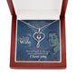 How Can I Heart Scope Necklace Red Swarovski Crystal Adjustable Chain 18-22"-Express Your Love Gifts