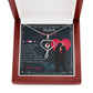 For the most wonderful nurse girlfriend Heart Scope Necklace Red Swarovski Crystal Adjustable Chain 18-22"-Express Your Love Gifts