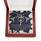 God Bless You Abundantly! Heart Scope Necklace Red Swarovski Crystal Adjustable Chain 18-22"-Express Your Love Gifts