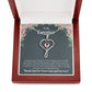 Gift Ideas For Caregivers Heart Scope Necklace Red Swarovski Crystal Adjustable Chain 18-22"-Express Your Love Gifts