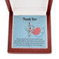 Gift Idea For Hospital Staff Heart Scope Necklace Red Swarovski Crystal Adjustable Chain 18-22"-Express Your Love Gifts