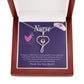 Remarkable Nurse Heart Scope Necklace Red Swarovski Crystal Adjustable Chain 18-22"-Express Your Love Gifts