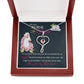 My dear nurse sister Heart Scope Necklace Red Swarovski Crystal Adjustable Chain 18-22"-Express Your Love Gifts