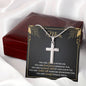 Personalized To Mom You Are Chosen Cross Card Necklace w Stainless Steel Pendant-Express Your Love Gifts